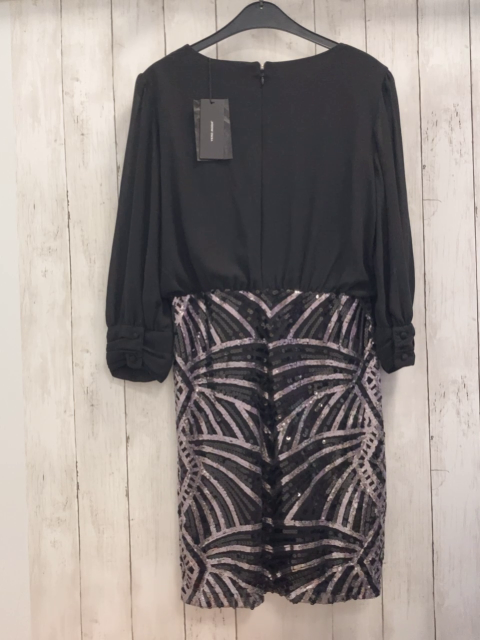 neu Vero Moda  Kleid  Gr. M schwarz Rock mit silber Pailetten silber Herzen 