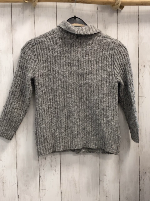 Zara  Strickjacke  Gr. 116  grau großer Kragen 