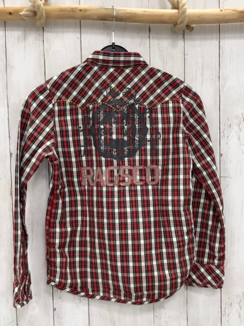 Rags Industries Hemd  Gr. 152  rot schwarz weiß kariert 