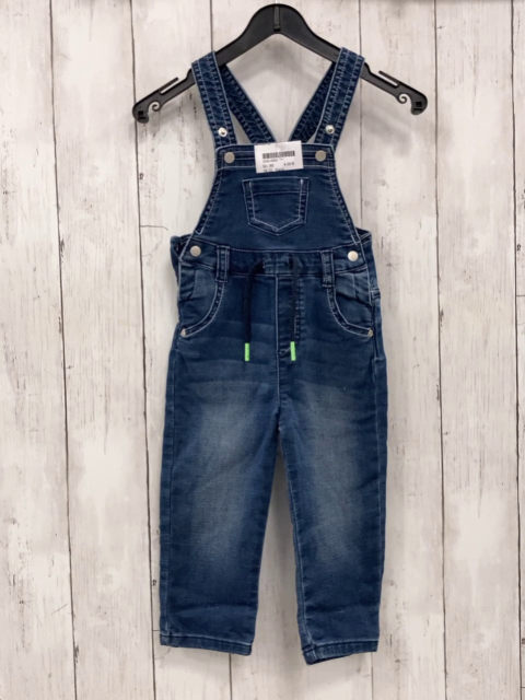 Kanz  Latzhose  Gr. 80  blau Jeans weiße Nähte blaue Kordel 