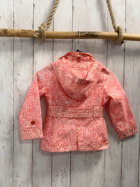 Vingino  Jacke  Gr. 104  weiß hellrot rosa Druck Gürtel 