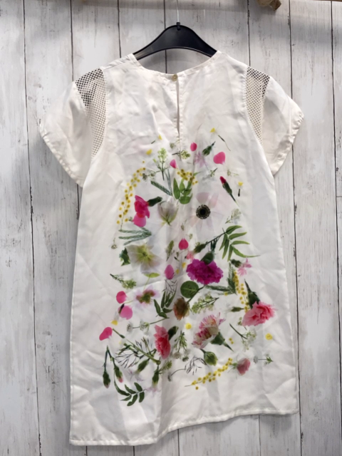 neu Anne Kurris  Kleid  Gr. 140  weiß Blumen Blätter NP139,9 € (100% Seide)