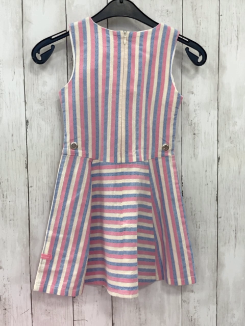 Peppermint  Kleid  Gr. 110  hellblau rosa weiße Zackenstreifen Blumen 