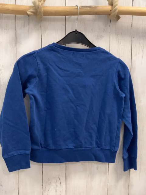   Pullover  Gr. 128  blau Pailettenherz 