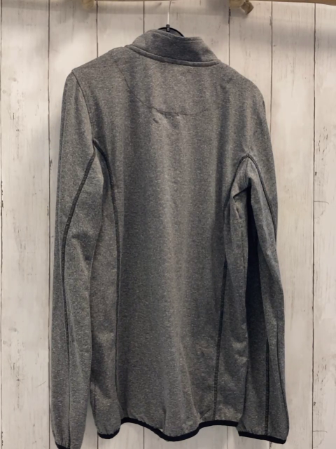 Northville  Sportshirt lang  Gr. 182  grau meliert schwarze Nähte Bund + Reißverschluss 