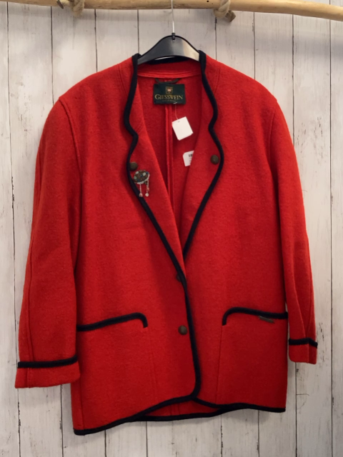 Giesswein  Janker  Gr. 38  rot schwarzer Bund 
