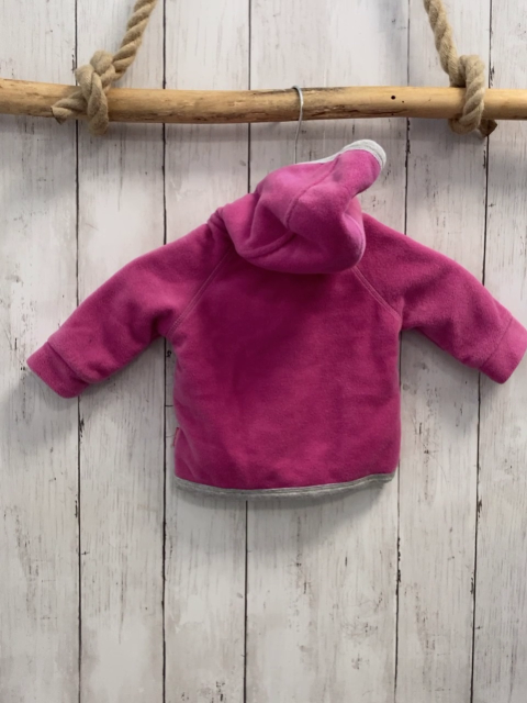 Mexx  Fleecejacke  Gr. 62  pink grauer Bund Kneblknöpfe 