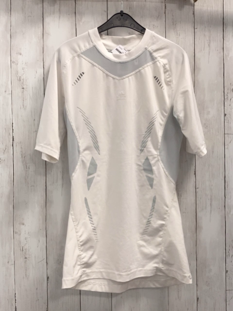 Adidas  Sportshirt Gr. M  weiß hellgrau 