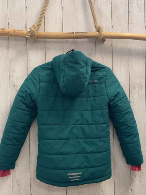 Trollkids Jacke Gr. 140  grün pink Reißverschluss