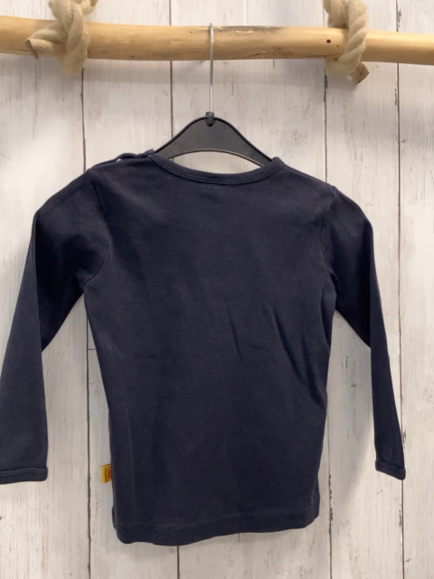 Steiff  Langarmshirt  Gr. 86  blau Plüschbärenkopf 