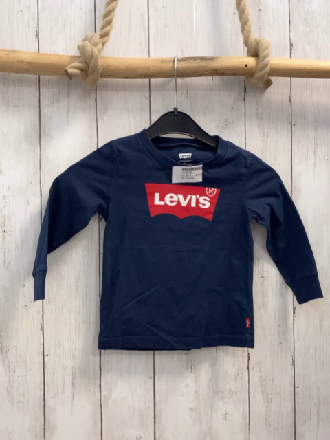 Levi´s  Langarmshirt  Gr. 86  blau roter Balken mit Schrift 