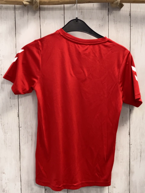 Hummel  Sportshirt  Gr. 146/152  rot weiße Zackenstreifen 