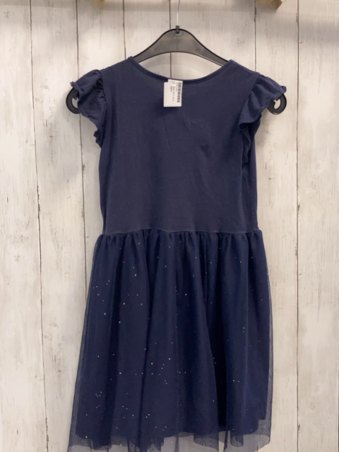 H&M  Kleid  Gr. 134/140  blau Rotkäppchen Tüllrock mit silber Glitzerpunkten 