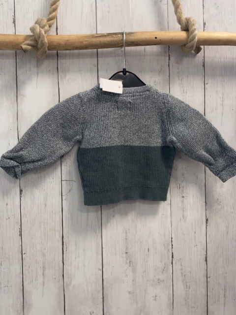  Pullover Gr. 68  mint meliert + mint Strick