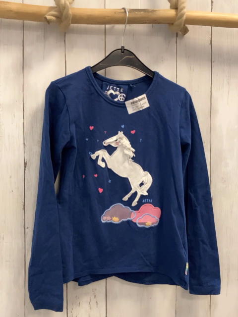 Staccato Langarmshirt Gr. 128  blau Pferd