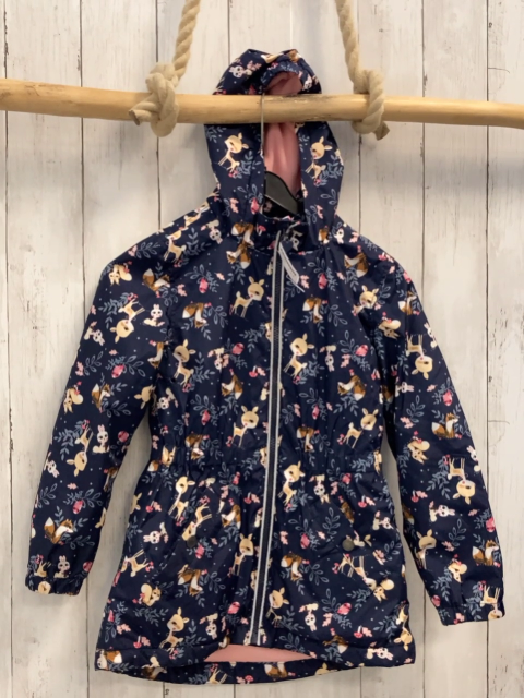 Jacke Gr. 128  blau Rehe Blumen