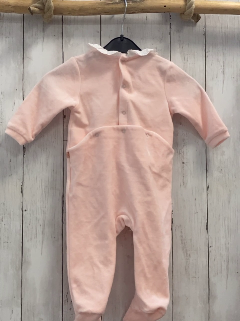 neu carrément beau  Schlafanzug  Gr. 74   rosa Nick weißer Kragen mit Lochstickerei NP 35€ 