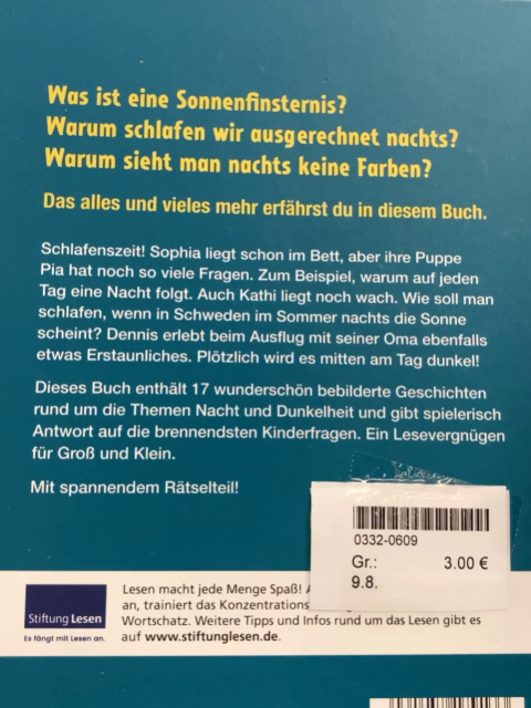  Buch Warum ist es nachts dunkel?