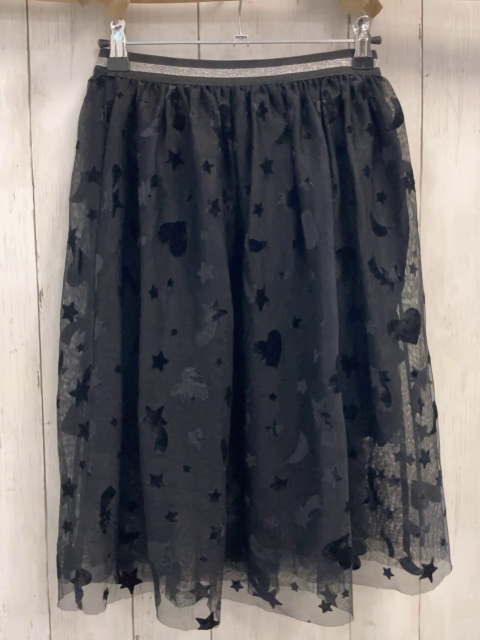 H&M  Rock Gr. 134/140  schwarz Herzen Sterne 