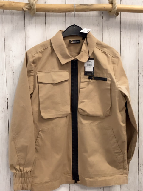 neu National Geographic  Jacke Gr. S  hellbraun schwarze Reißverschlüsse 