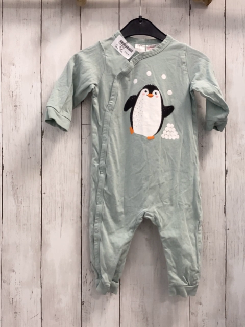 H&M  Schlafanzug  Gr. 74  mint Pinguin weiße Punkte 