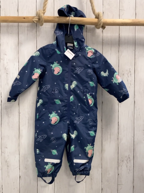   Regenoverall Gr. 74  blau Peppa Pig im Weltraum Kapuze Fleecefutter