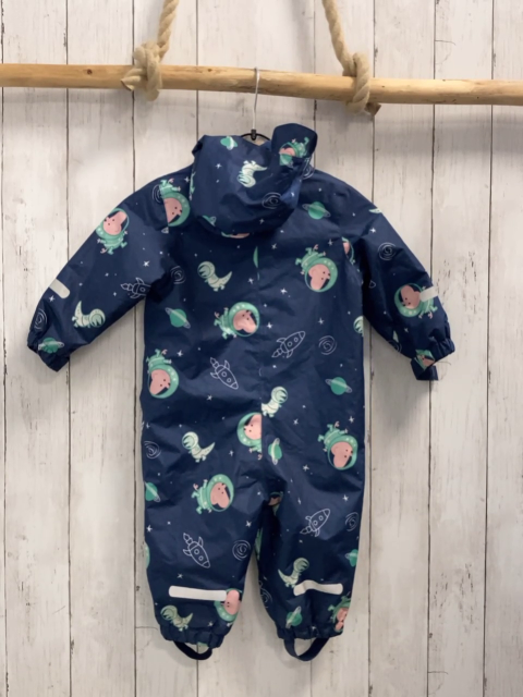  Regenoverall Gr. 74  blau Peppa Pig im Weltraum Kapuze Fleecefutter