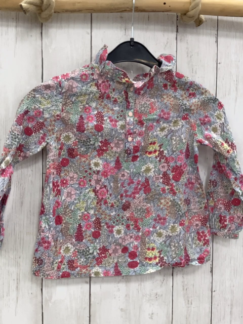 Jacadi  Bluse  Gr. 104  rosa rosa gelb weiße Blumen 