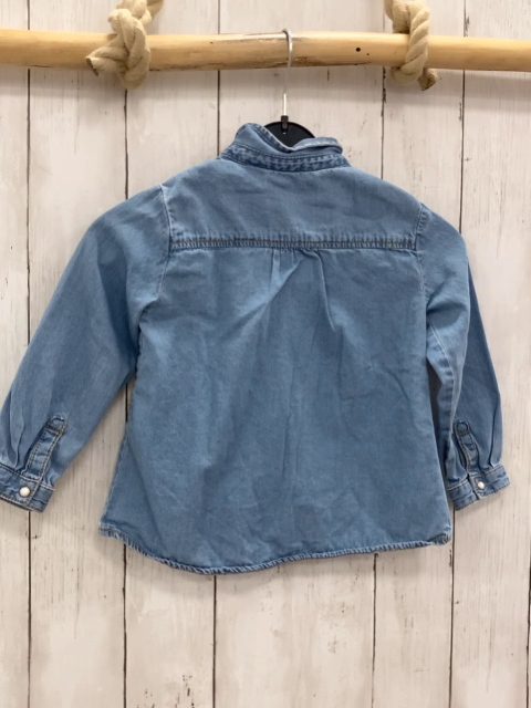 Zara  Bluse  Gr. 104  blau Jeans 