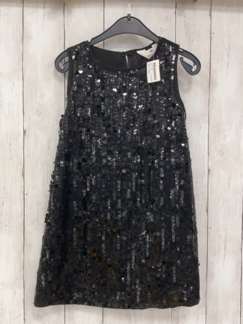 H&M  Kleid  Gr. 116  schwarz mit Pailetten 