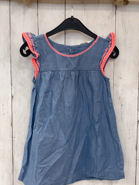 H&M Kleid Gr. 98  blau pink Bund 