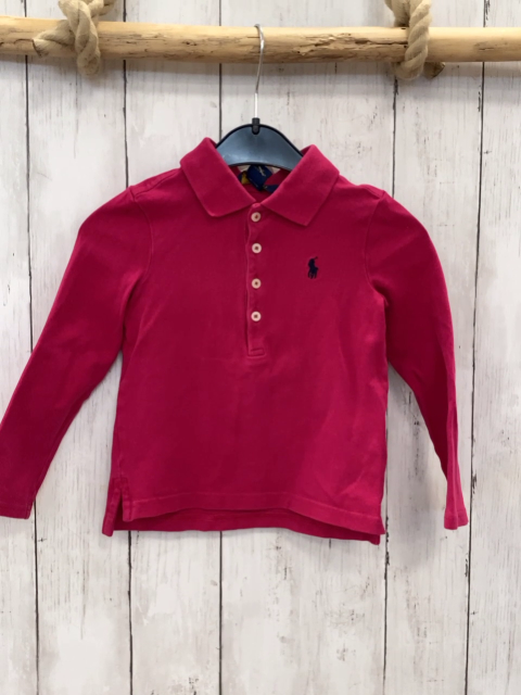 Ralph lauren Langarmshirt Gr. 104  pink Kragen