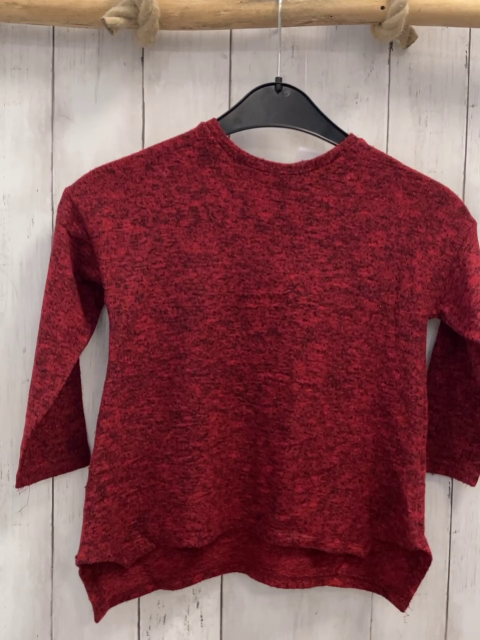 Zara  Pullover  Gr. 110  rot schwarz meliert Strick