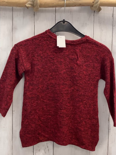 Zara  Pullover  Gr. 110  rot schwarz meliert Strick