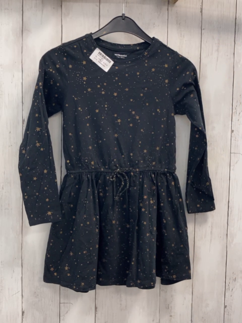 Vertbaudet  Kleid  Gr. 116  schwarz bronze Glitzersterne 