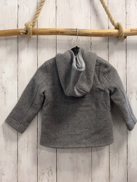 Mango Jacke  Gr. 98  grau 20 % Wolle Kapuze 