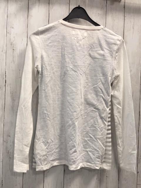 Desigual  Langarmshirt  Gr. 158  weiß blaue Streifen bunte Blumen mit Steinen 