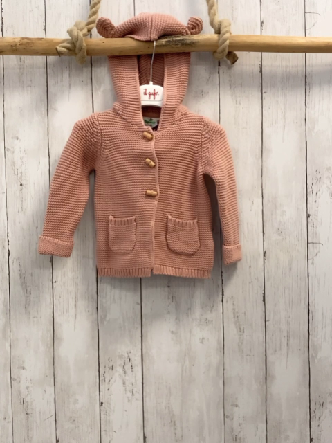 neu  Strickjacke  Gr. 74  altrosa Kapuze Knebelknöpfe 