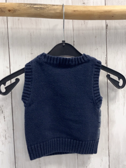 Norlie  Pullunder  Gr. 62  grau blau Strick mit weiß minrt blauen Kreuzen 