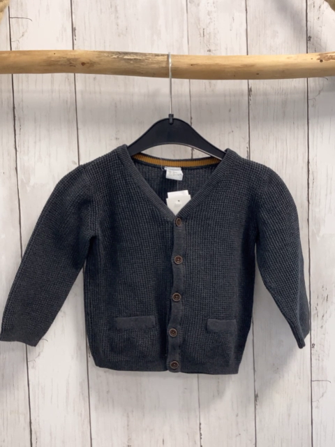 H&M Strickjacke  Gr. 86  grau Struktur 