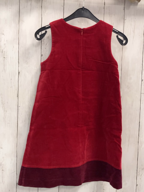 Donaldson Kleid  Gr. 128  rot Samt weinroter Saum Mickey Mouse 