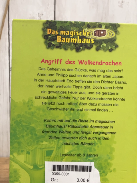 Magisches Baumhaus  Buch Angriff des Wolkendrachen