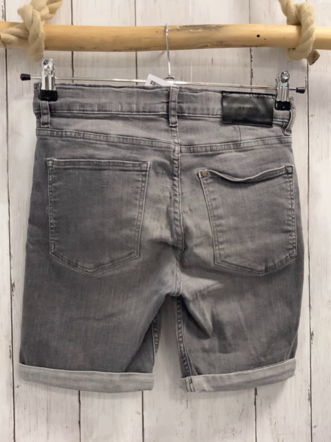 H&M  Shorts  Gr. 152  grau Jeans Umschlag Bund verstellbar 