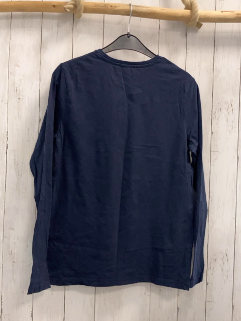   Langarmshirt  Gr. 170  blau rost weiße Schrift 