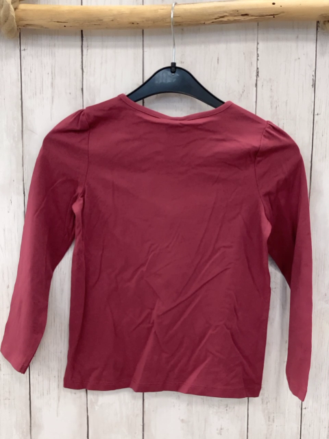 neu  Langarmshirt  Gr. 122  rostrot Schmetterlinge mit Glitzer 