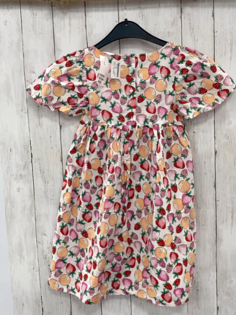 neu H&M  Kleid  Gr. 128  weiß bunte Früchte 