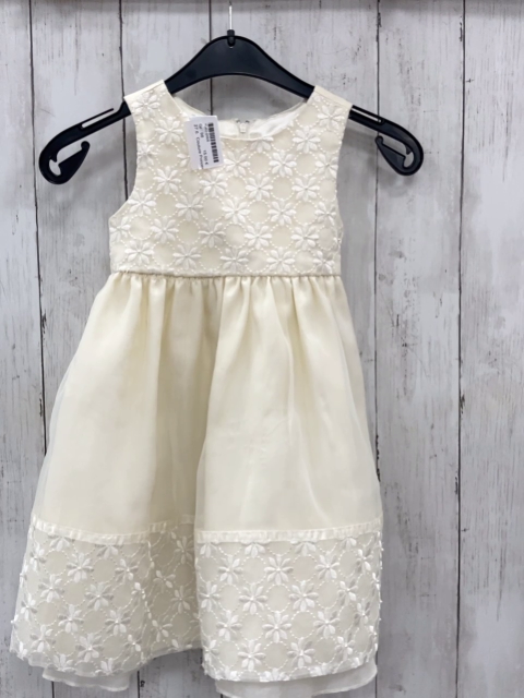 Couture Princess  Kleid  Gr. 98  creme weiße Blumenstickerei mit Perlen 