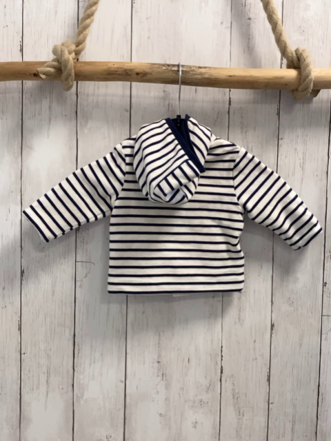 Obaibi Sweatjacke Gr. 56  blau weiß gestreift 