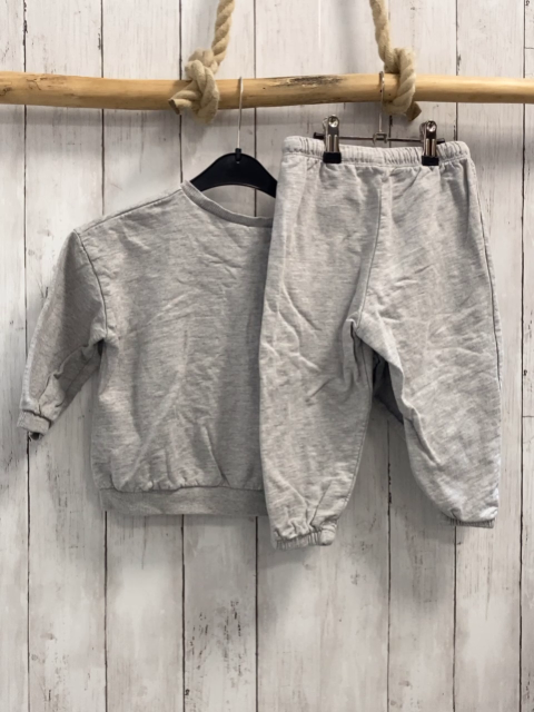 2tlg H&M  Pullover + Leggings  Gr. 98  hellgrau rot weiß graue Schrift Harvard 