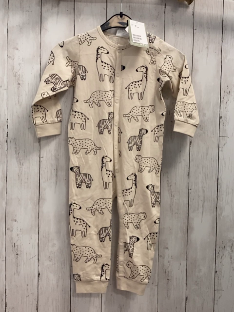 neu H&M  Schlafanzug  Gr. 86  beige schwarze Tiere 